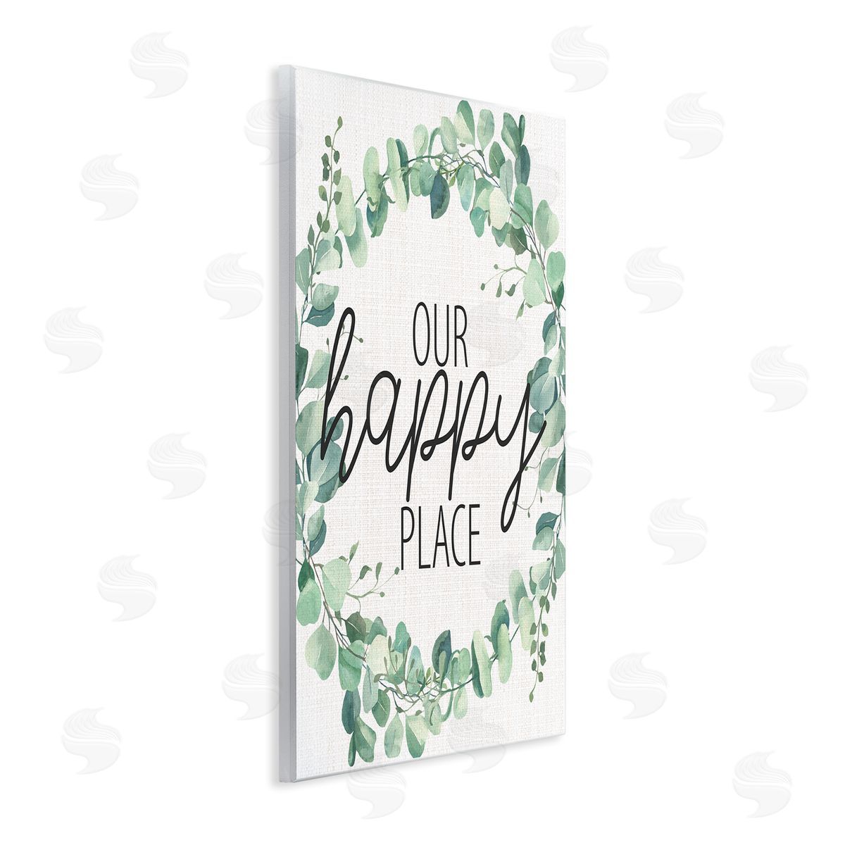 Kim Allen Our Happy Place Greeting Green Eucalyptus Plant Wreath