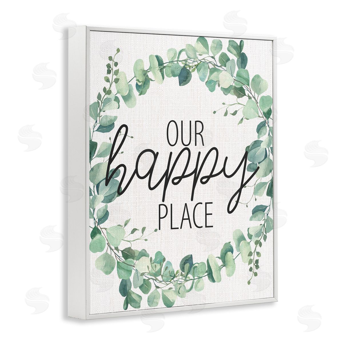 Kim Allen Our Happy Place Greeting Green Eucalyptus Plant Wreath