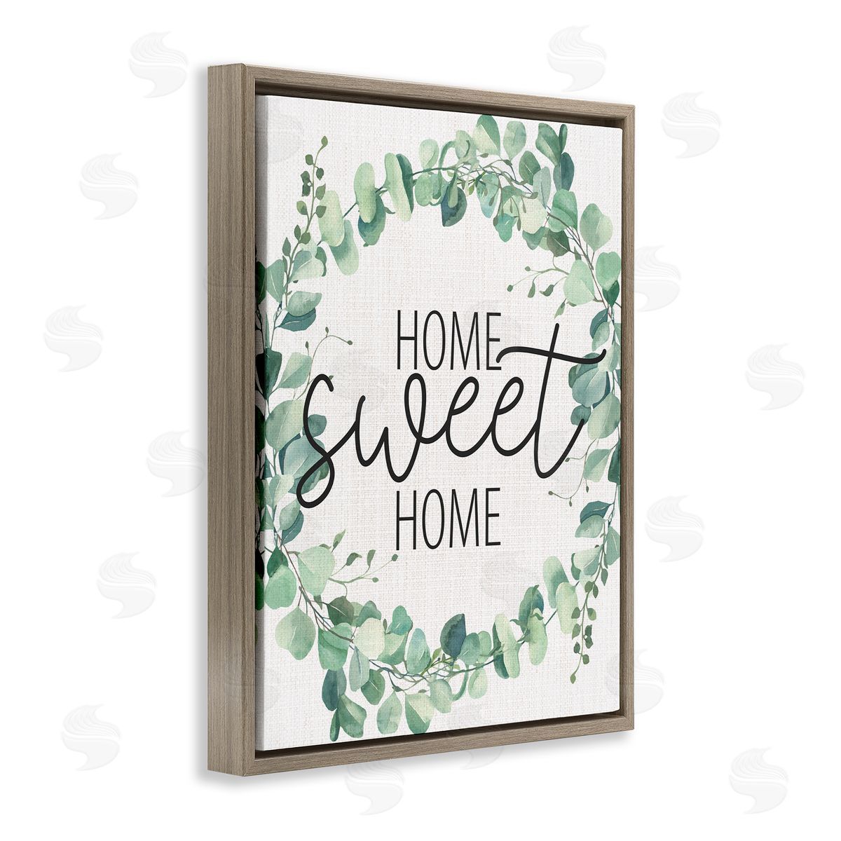 Kim Allen Home Sweet Home Greeting Green Plant Eucalyptus Wreath