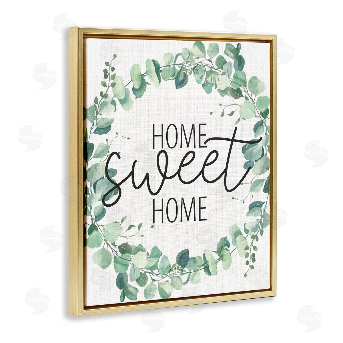 Kim Allen Home Sweet Home Greeting Green Plant Eucalyptus Wreath