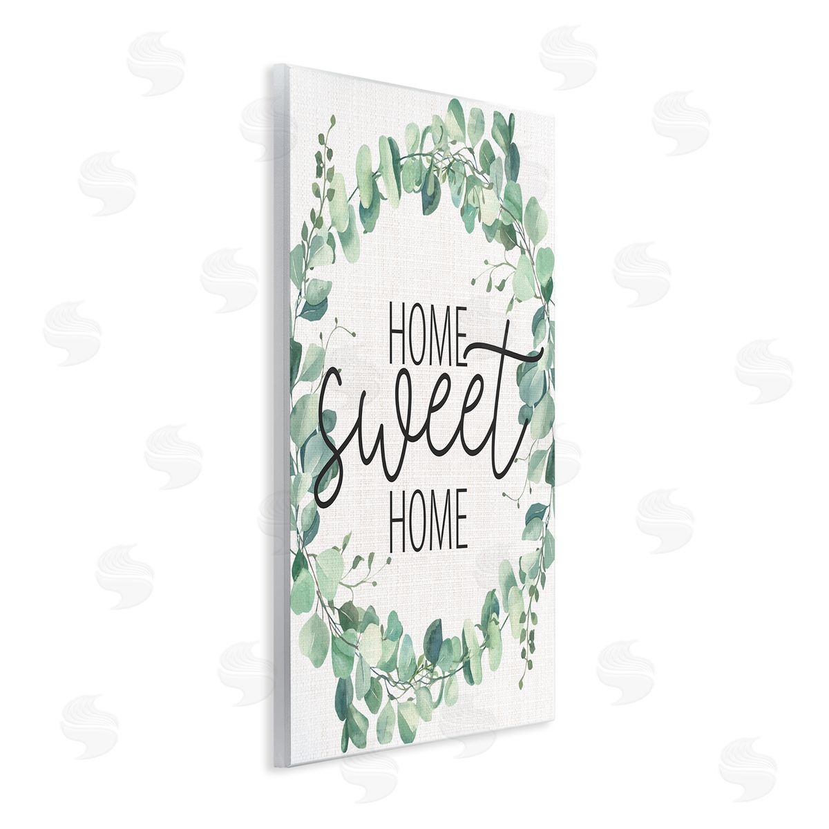 Kim Allen Home Sweet Home Greeting Green Plant Eucalyptus Wreath