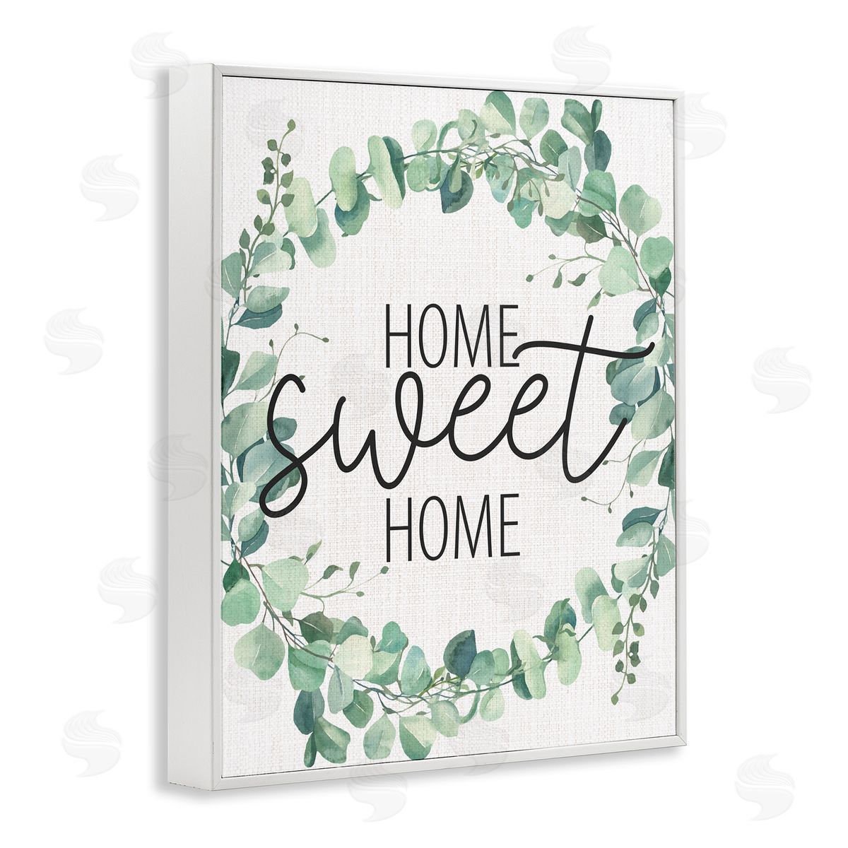 Kim Allen Home Sweet Home Greeting Green Plant Eucalyptus Wreath