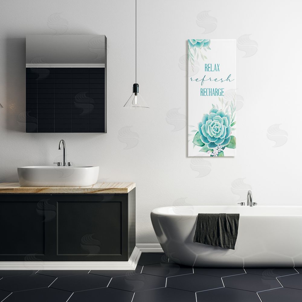 Kim Allen Relax Refr_sideesh Recharge Turquoise Blooming Floral Succulent