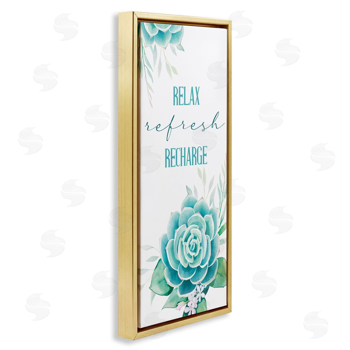 Kim Allen Relax Refr_sideesh Recharge Turquoise Blooming Floral Succulent