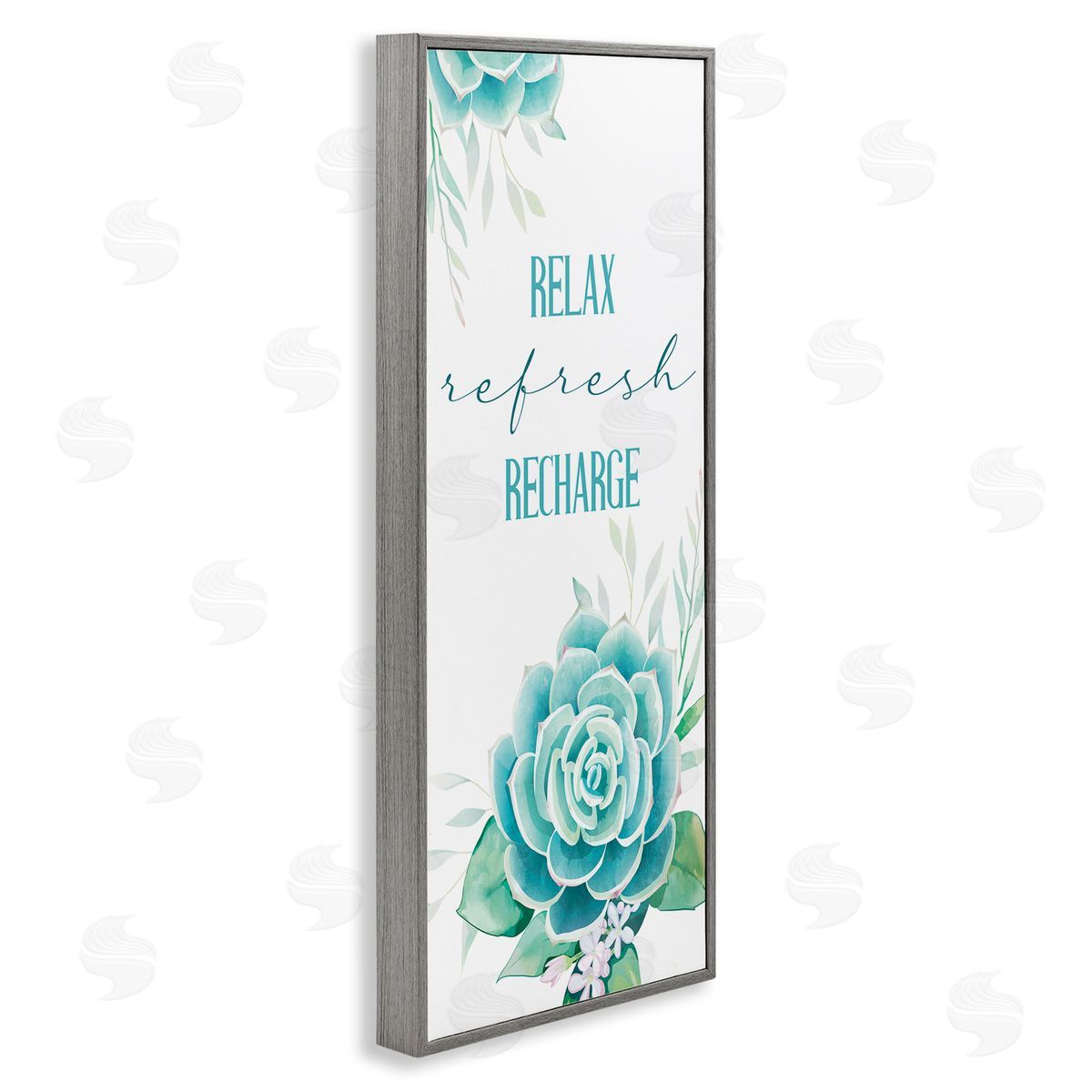 Kim Allen Relax Refr_sideesh Recharge Turquoise Blooming Floral Succulent