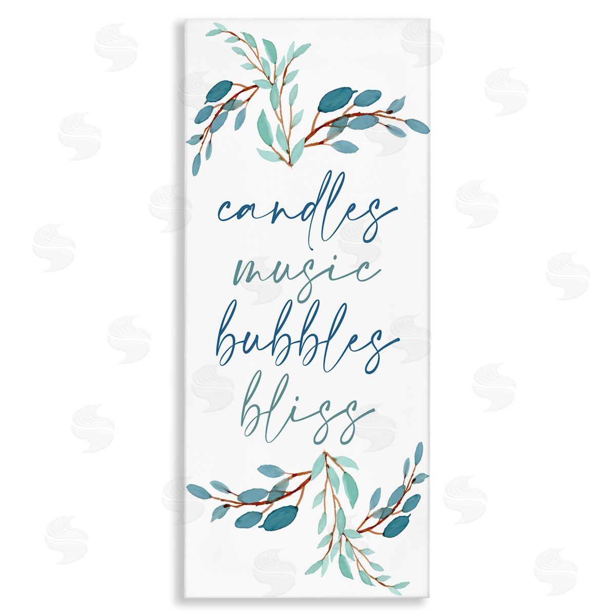 Kim Allen Candles Music Bubbles Bliss Bathroom Relaxation Blue Plants