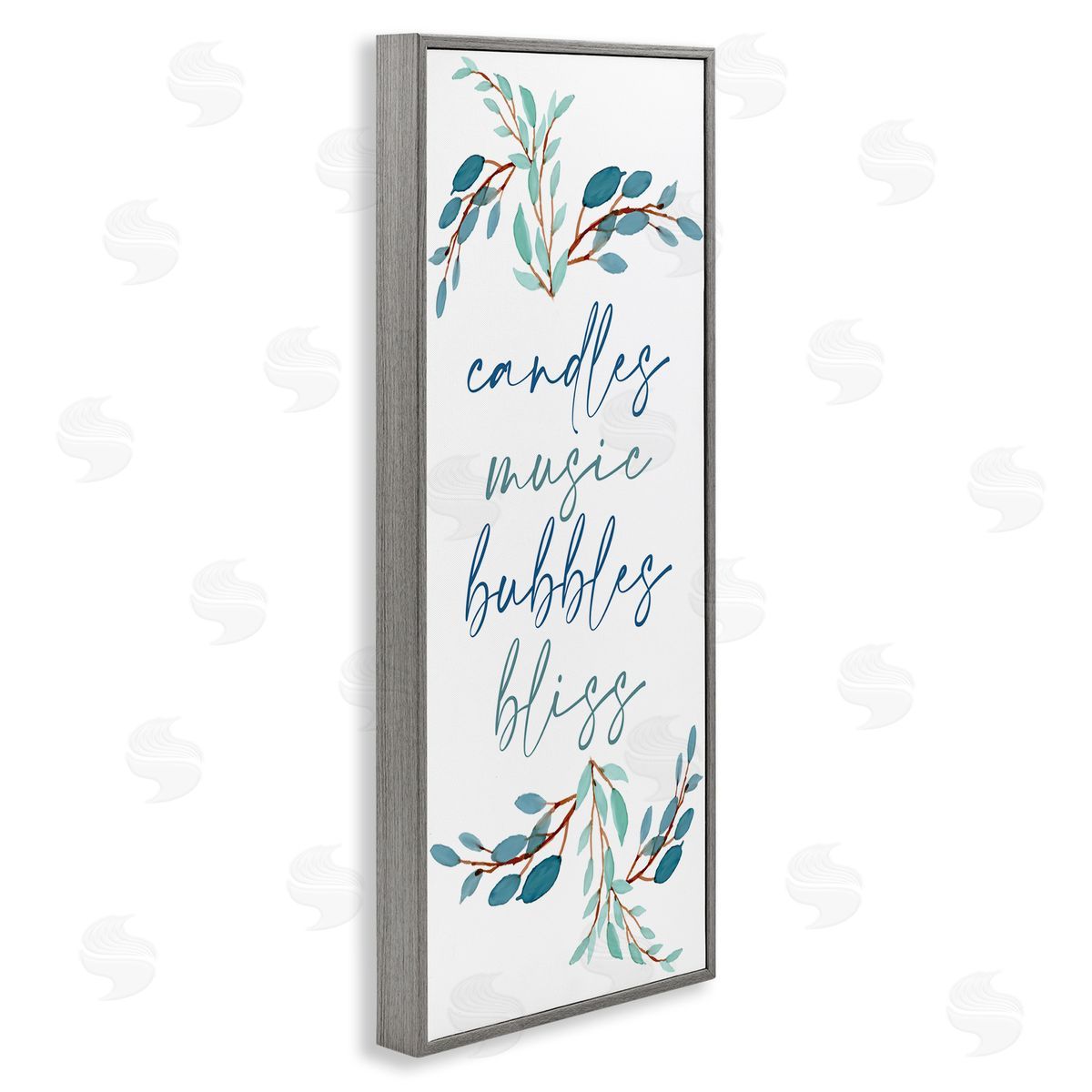 Kim Allen Candles Music Bubbles Bliss Bathroom Relaxation Blue Plants