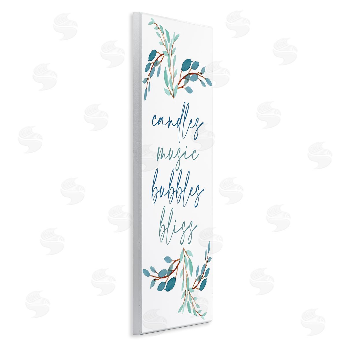 Kim Allen Candles Music Bubbles Bliss Bathroom Relaxation Blue Plants