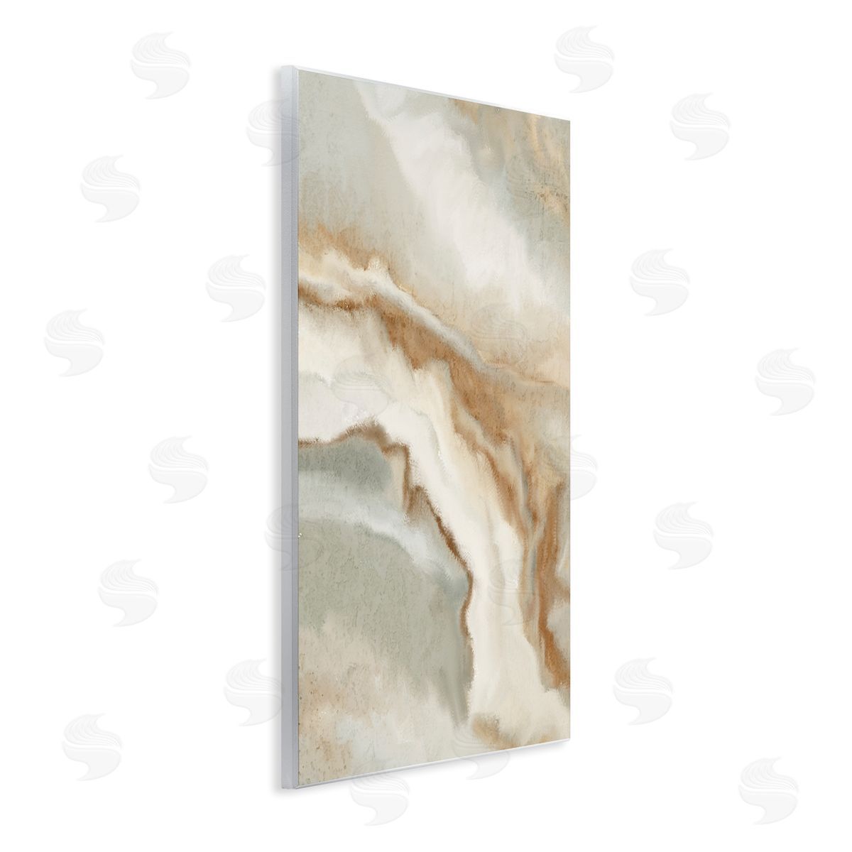 Kim Allen Abstract Stream Water Design Brown Beige Gray