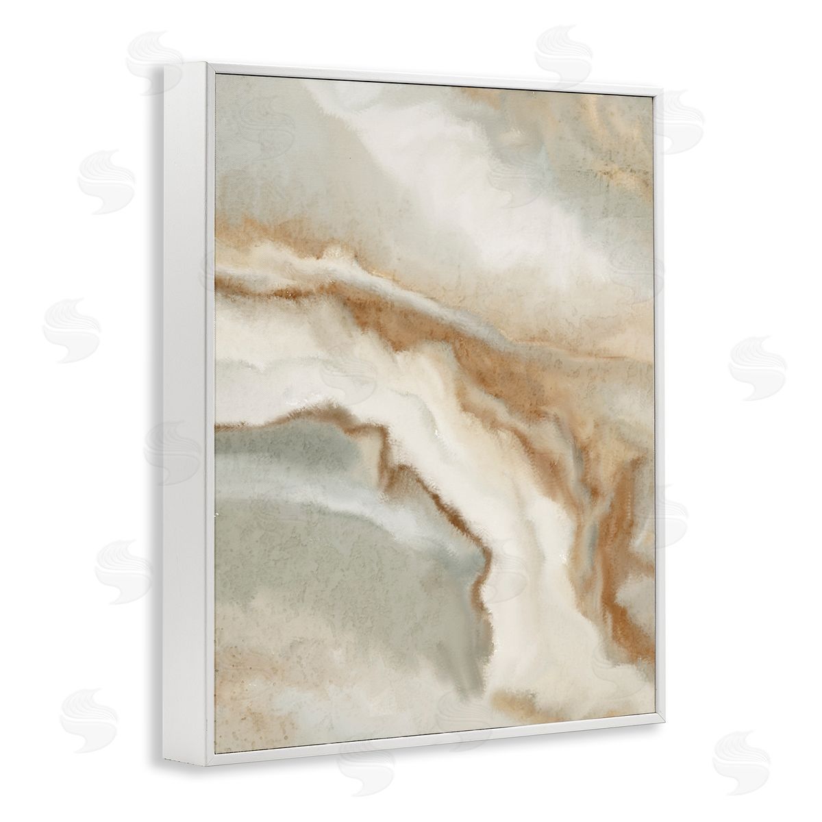 Kim Allen Abstract Stream Water Design Brown Beige Gray