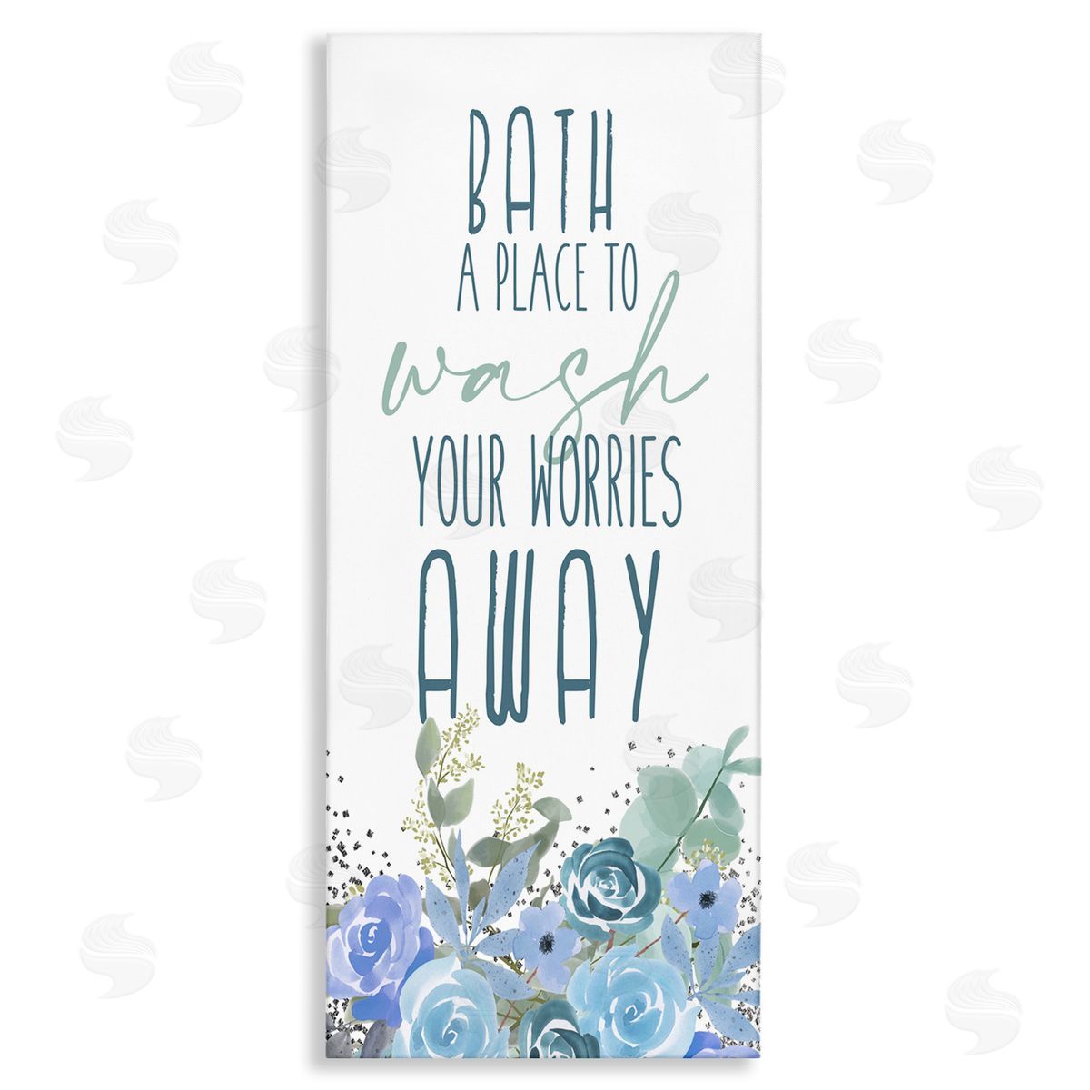 Kim Allen Bath Definition Wash Worries Away Phrase Blue Florals