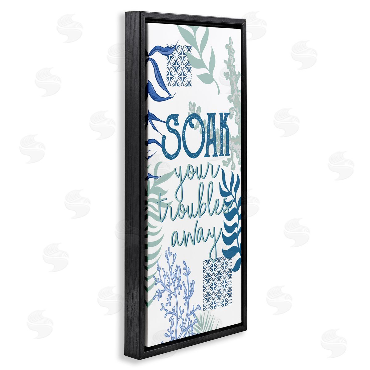 Kim Allen Soak Your Troubles Away Nautical Phrase Blue Seaweed