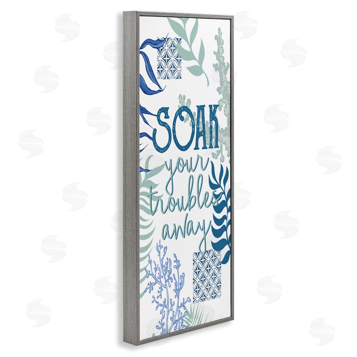Kim Allen Soak Your Troubles Away Nautical Phrase Blue Seaweed