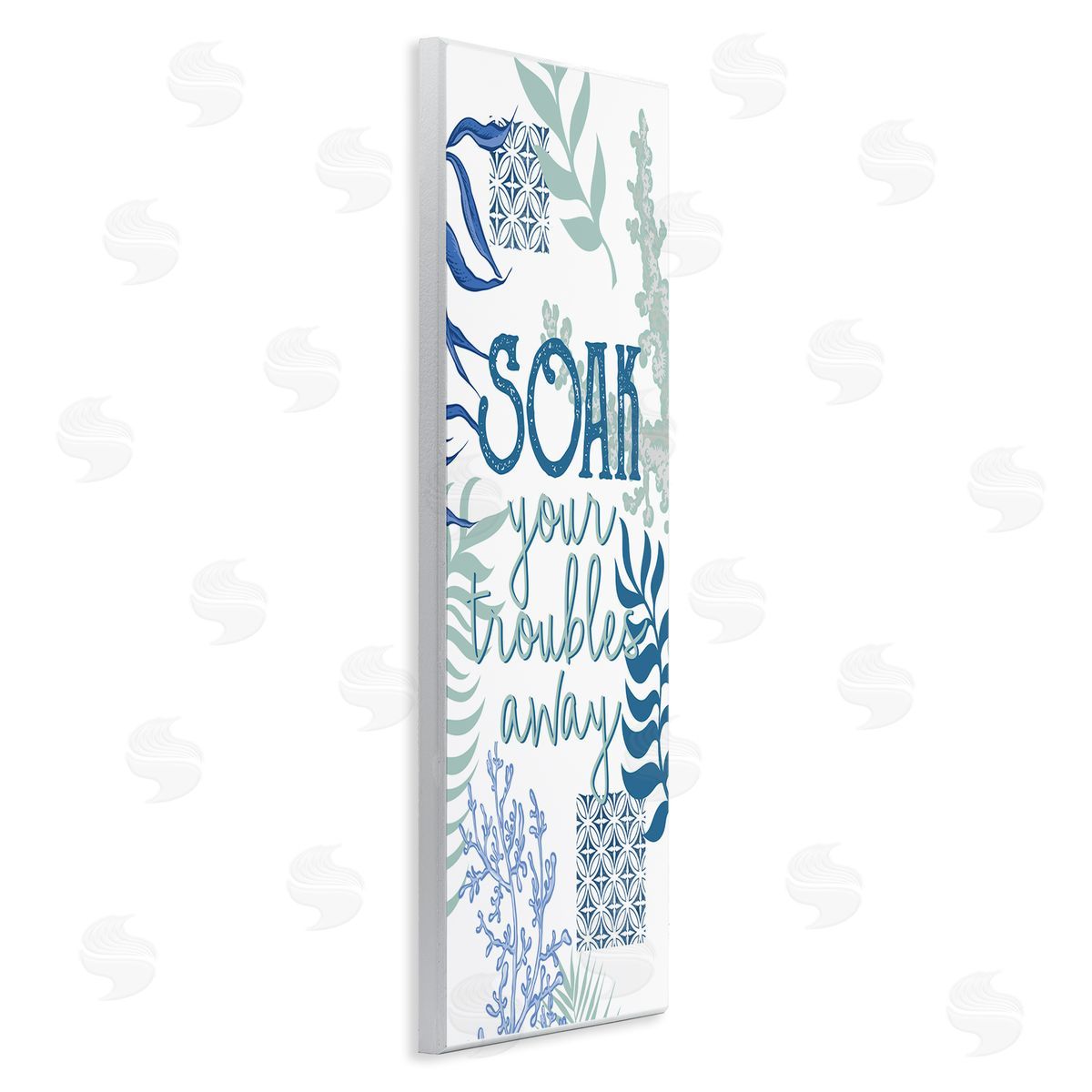Kim Allen Soak Your Troubles Away Nautical Phrase Blue Seaweed