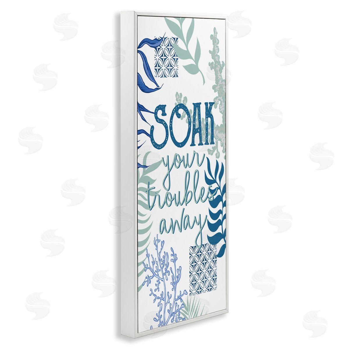 Kim Allen Soak Your Troubles Away Nautical Phrase Blue Seaweed