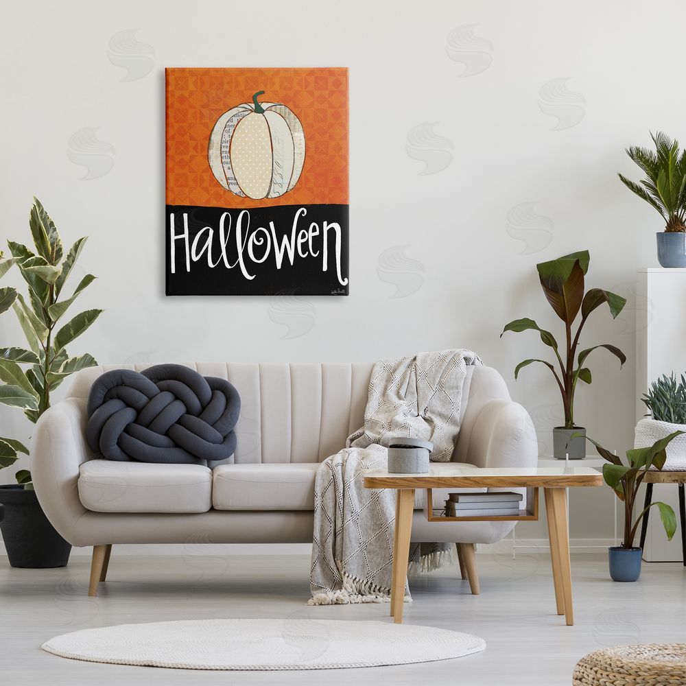 Katie Doucette Halloween Festive Holiday Greeting Patterned Pumpkin Gourd