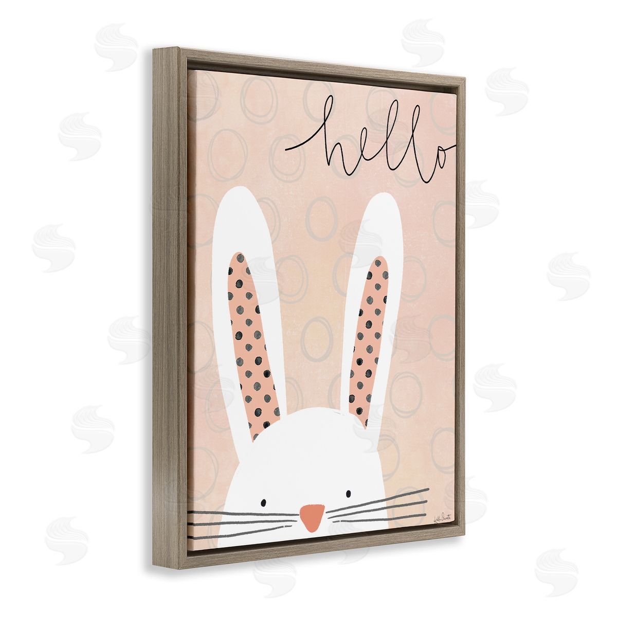 Katie Doucette Hello Bunny Phrase Baby Rabbit Polka Dot Patterns