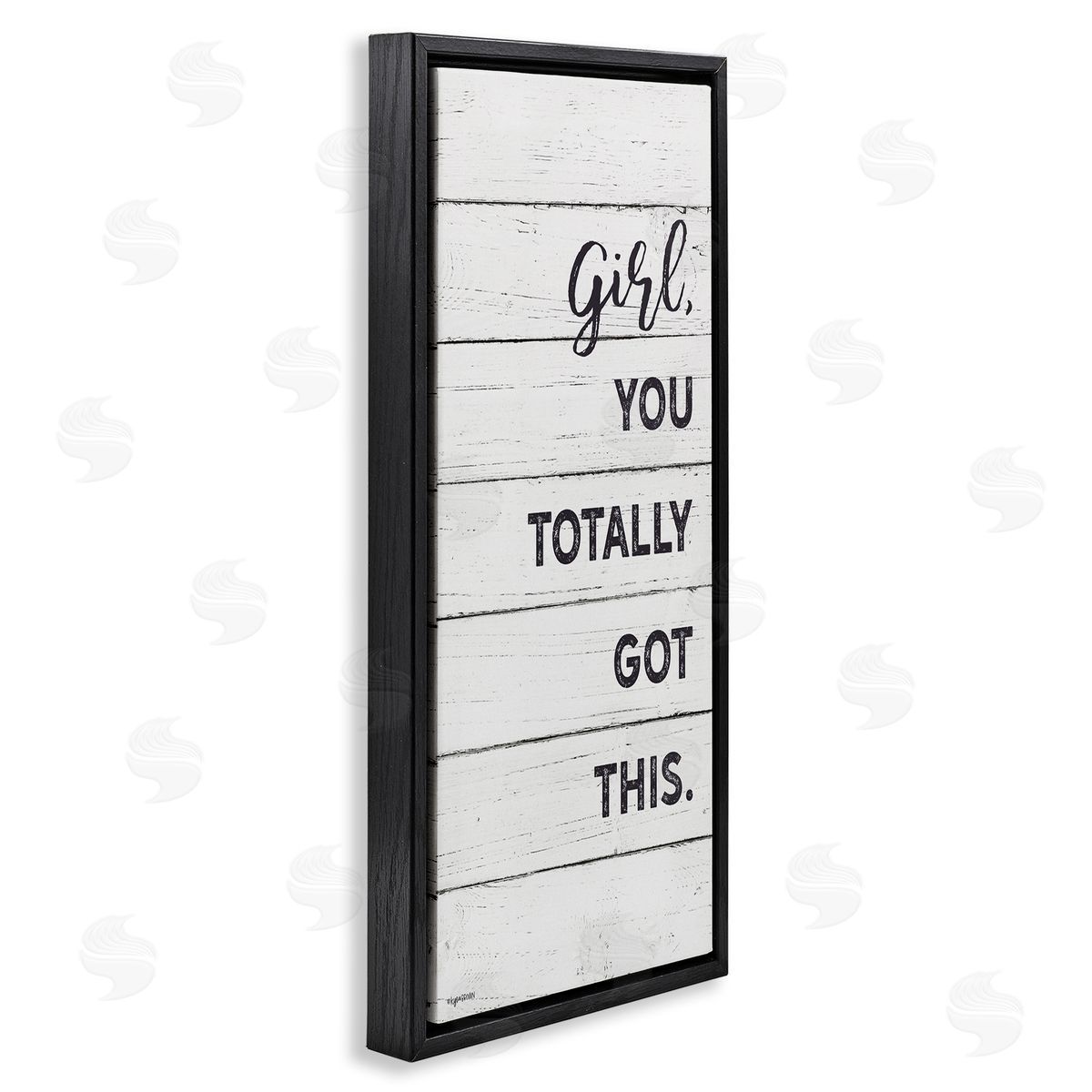 Lady Louise Designs Girl You Totally Got This Phrase Minimal Plank Pattern