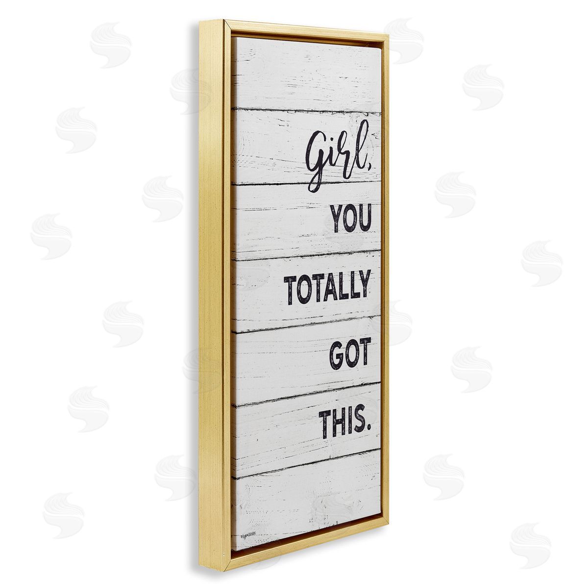 Lady Louise Designs Girl You Totally Got This Phrase Minimal Plank Pattern