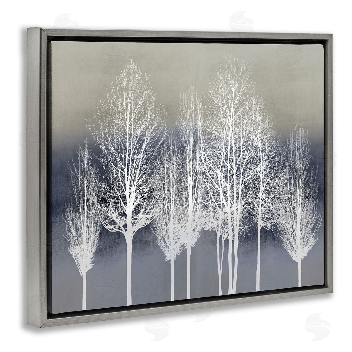Kate Bennett Modern Tree Forest Winter Landscape over Pattern
