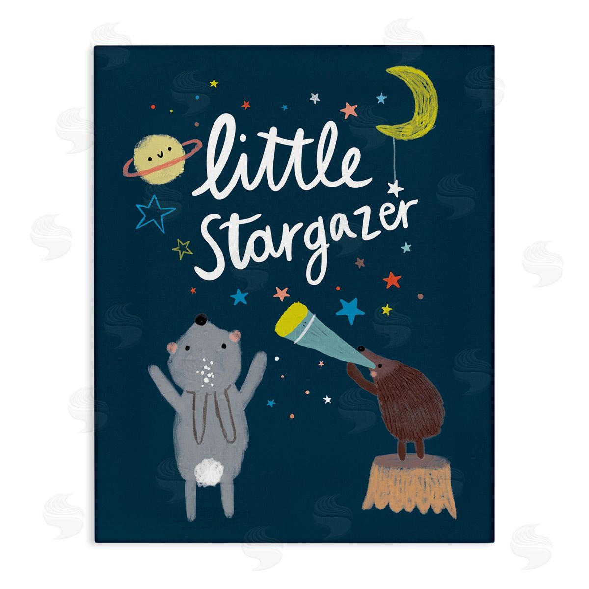 Lisa Barlow Little Stargazer Kid's Forest Animals Under Night Sky