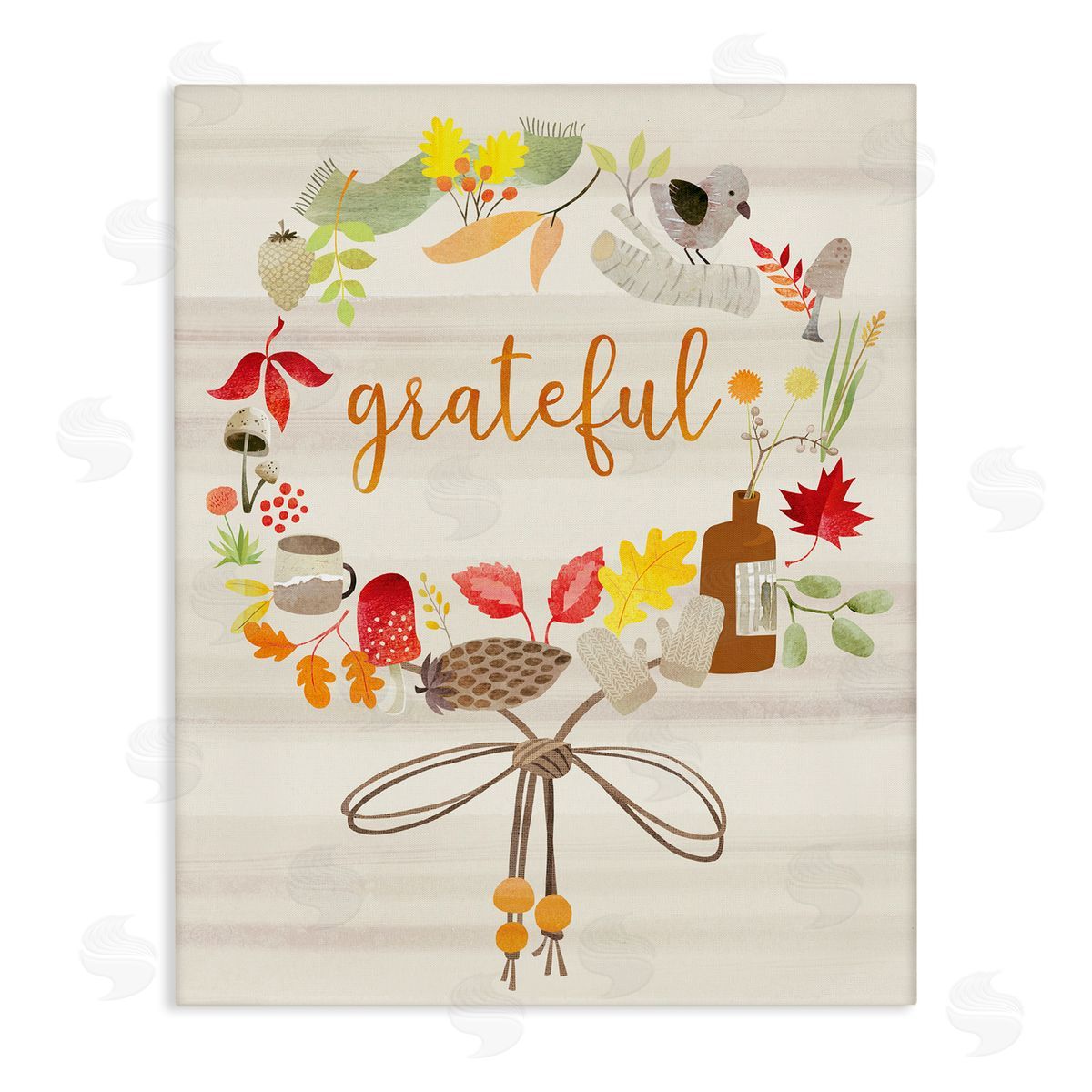 Laura Watson Grateful Acknowledgement Autumn Forest Foliage Wreath