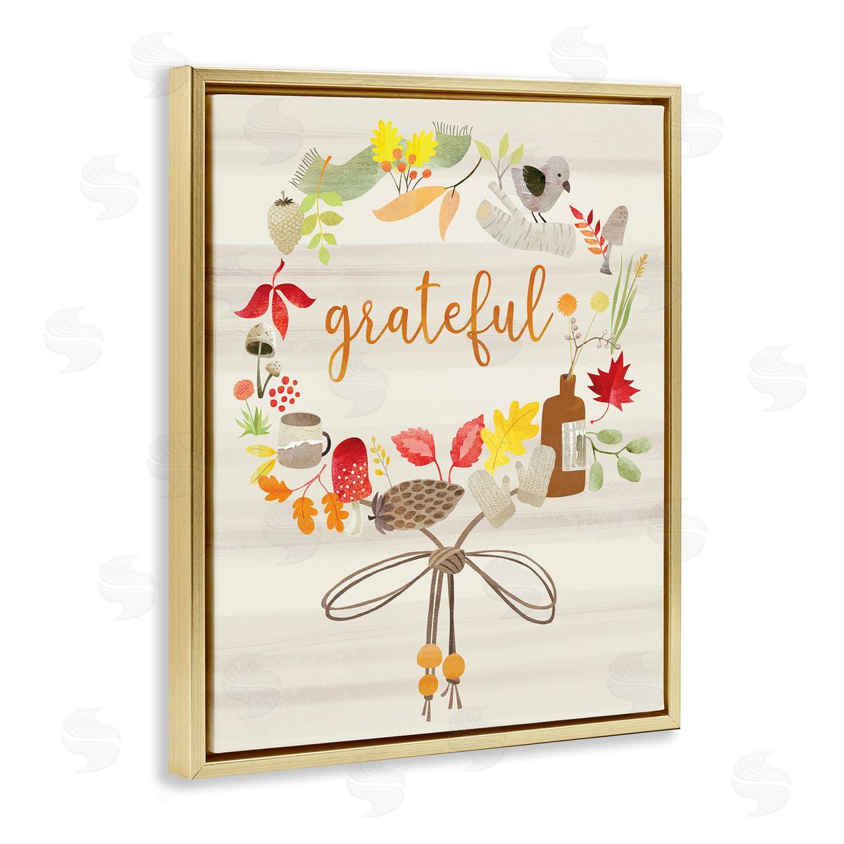 Laura Watson Grateful Acknowledgement Autumn Forest Foliage Wreath