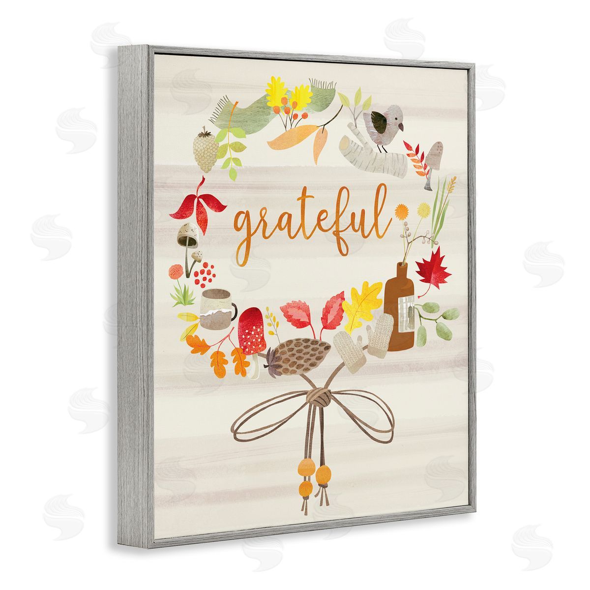 Laura Watson Grateful Acknowledgement Autumn Forest Foliage Wreath