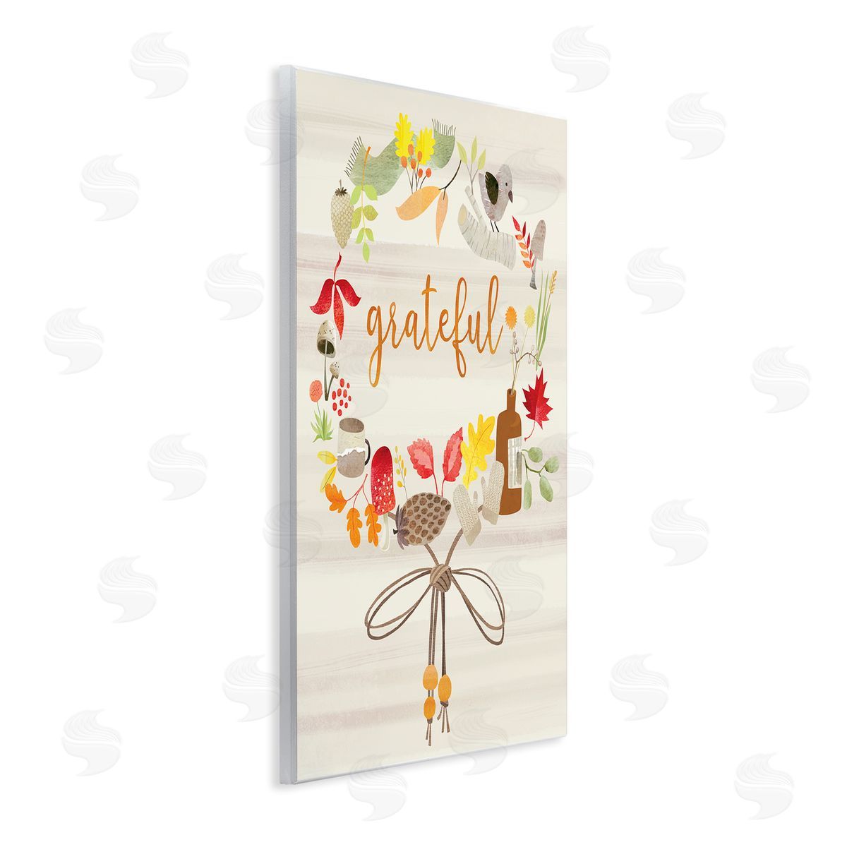 Laura Watson Grateful Acknowledgement Autumn Forest Foliage Wreath