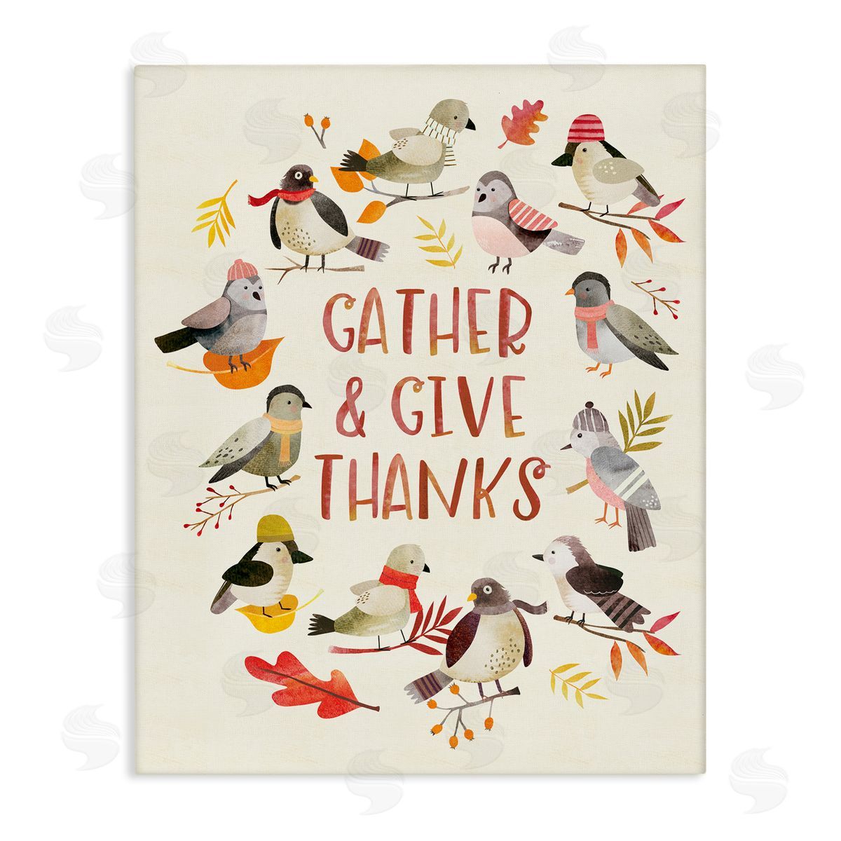Laura Watson Gather Give Thanks Acknowledgement Adorable Autumn Birds