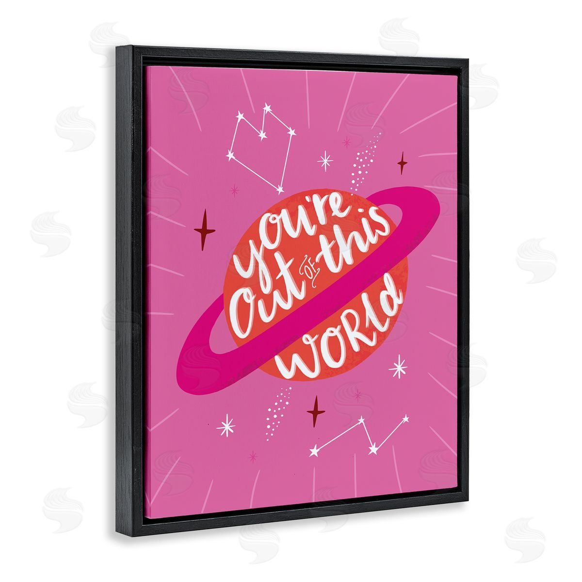 Louise Allen Designs You're Out of This World Phrase Valentine Pink Planet