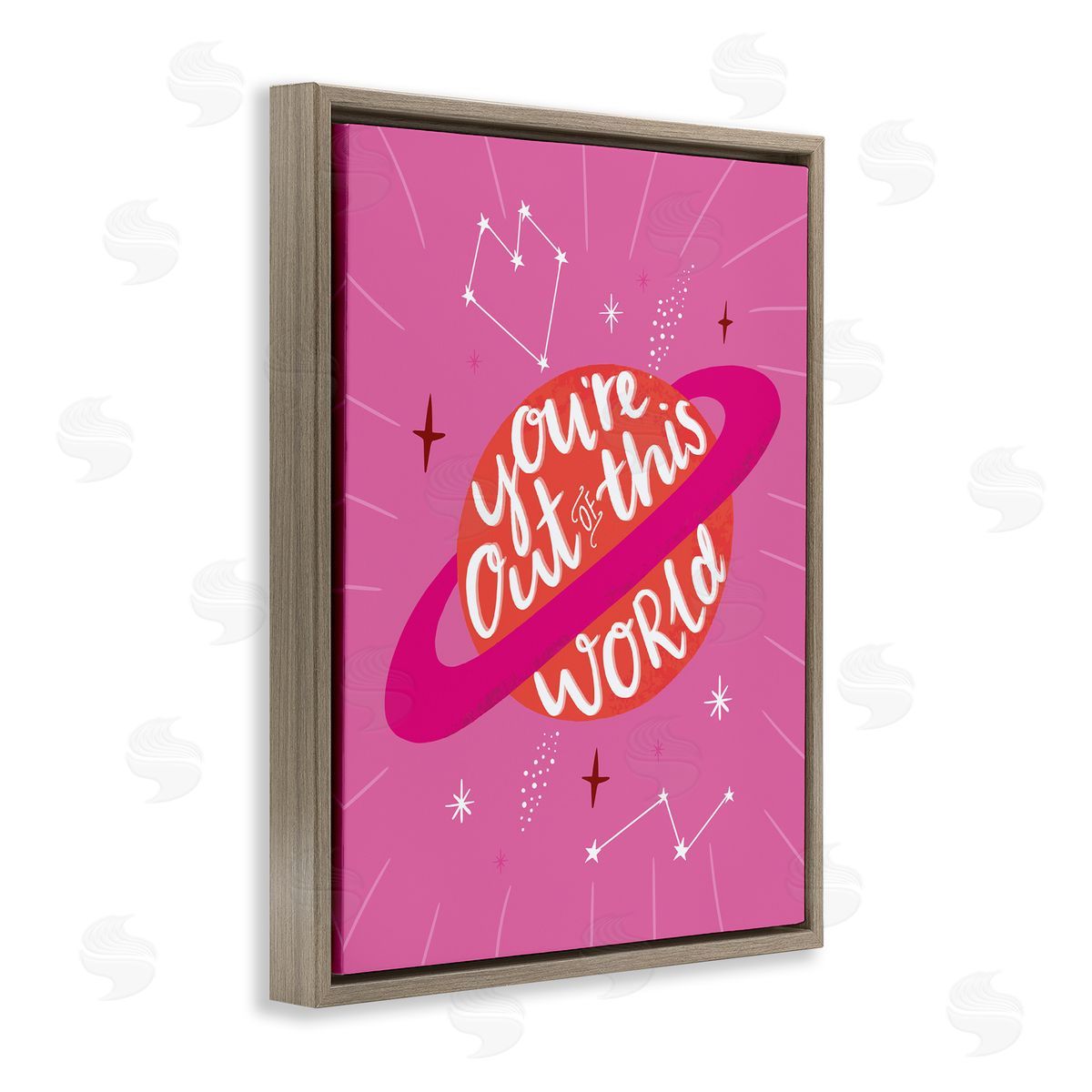 Louise Allen Designs You're Out of This World Phrase Valentine Pink Planet