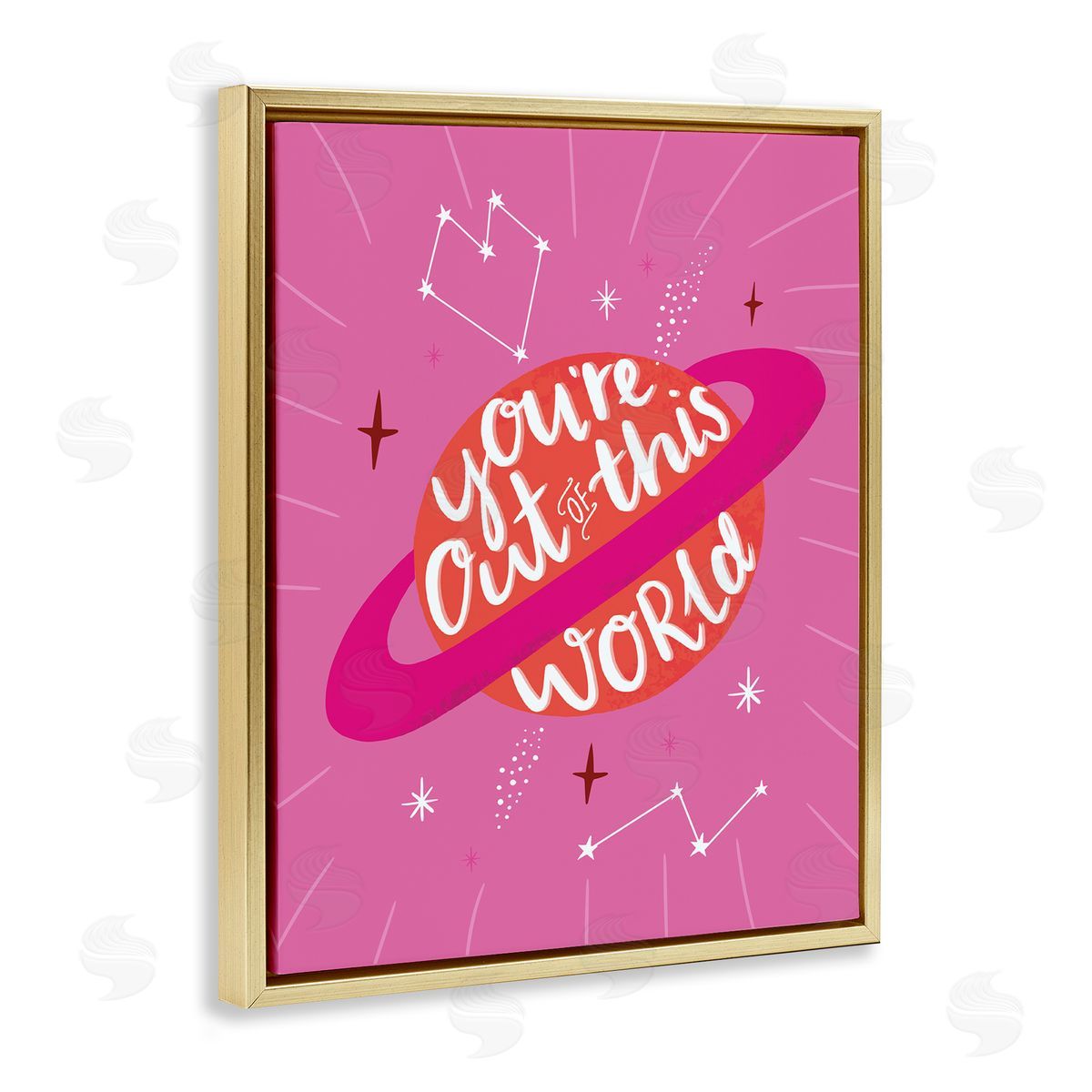 Louise Allen Designs You're Out of This World Phrase Valentine Pink Planet