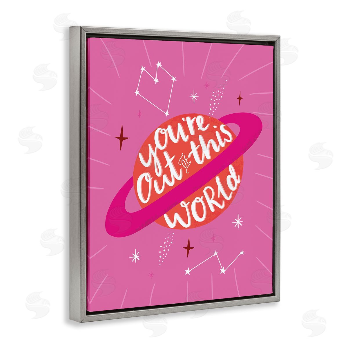 Louise Allen Designs You're Out of This World Phrase Valentine Pink Planet