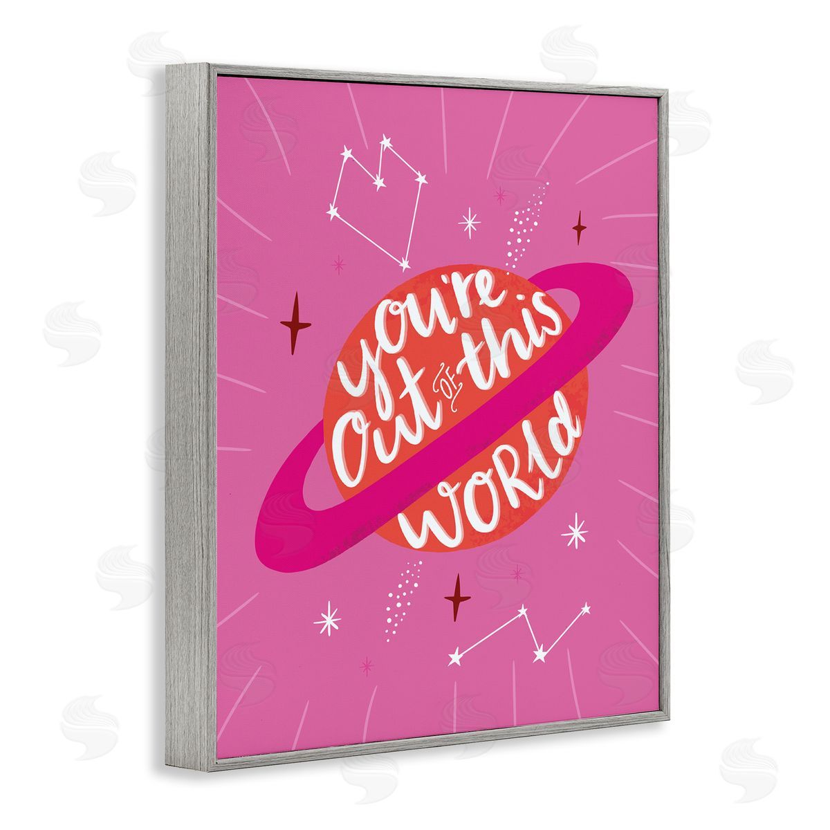Louise Allen Designs You're Out of This World Phrase Valentine Pink Planet