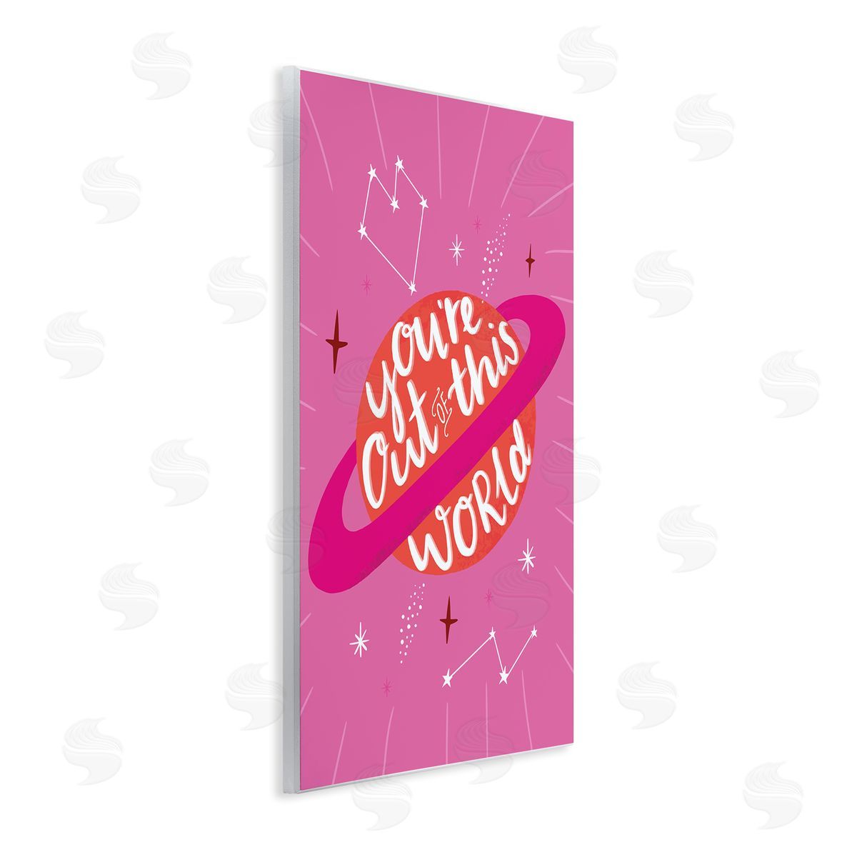 Louise Allen Designs You're Out of This World Phrase Valentine Pink Planet
