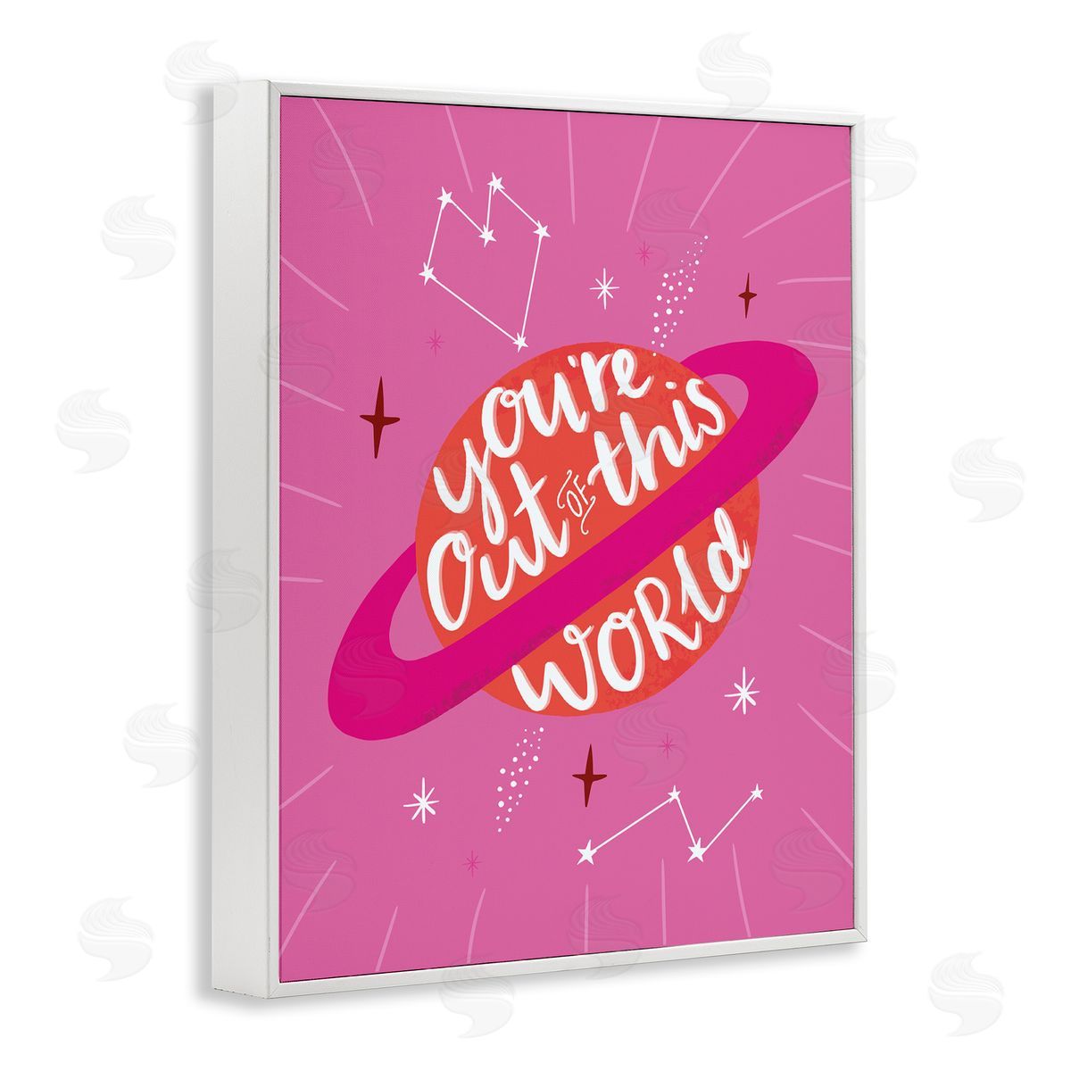 Louise Allen Designs You're Out of This World Phrase Valentine Pink Planet