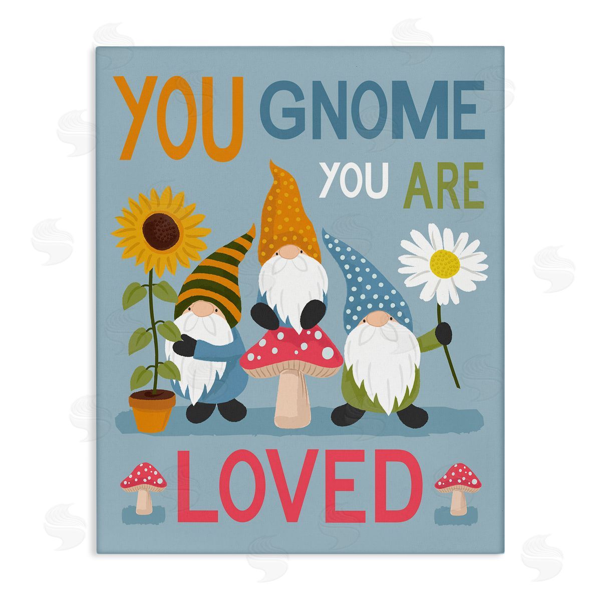 Lisa Perry Whitebutton You Gnome You are Loved Phrase Garden Elf Pun