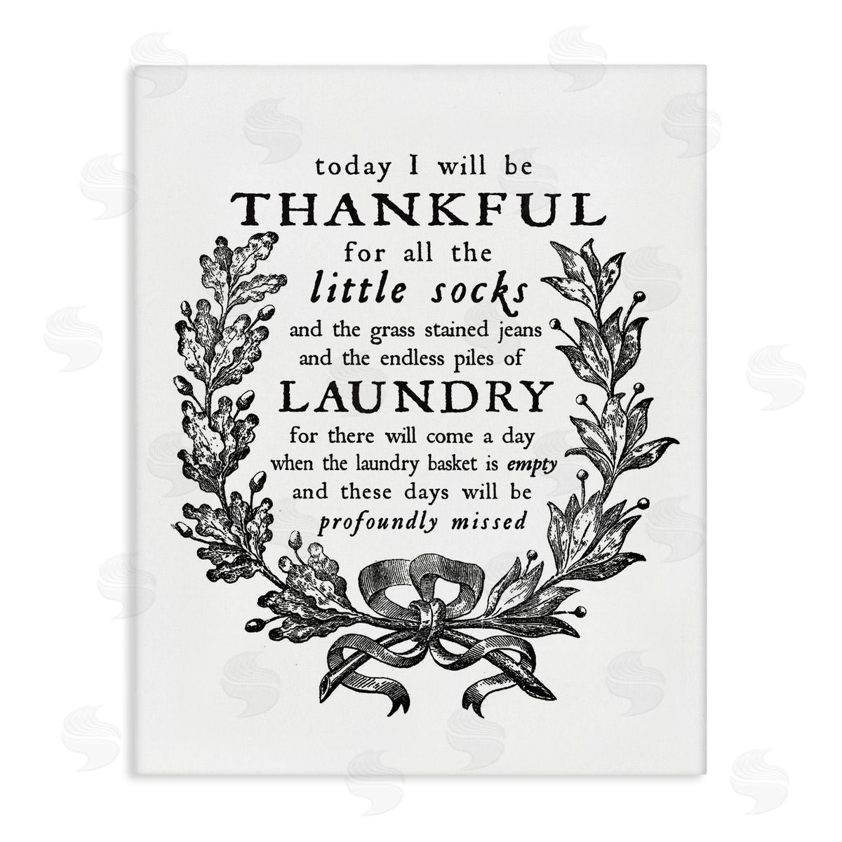 Lettered and Lined Thankful for Little Socks Family Laundry Sentiments