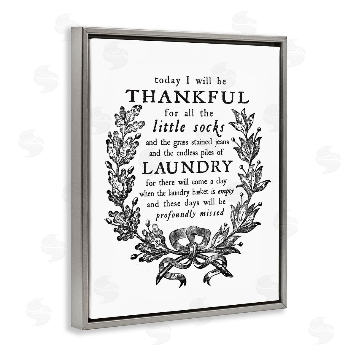 Lettered and Lined Thankful for Little Socks Family Laundry Sentiments