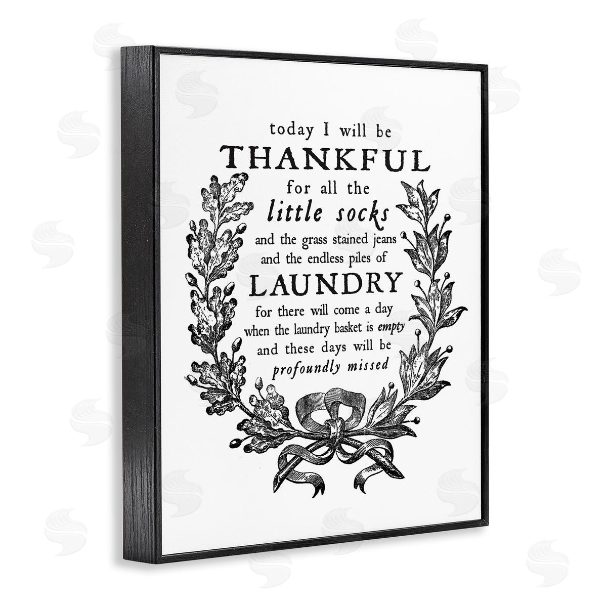 Lettered and Lined Thankful for Little Socks Family Laundry Sentiments