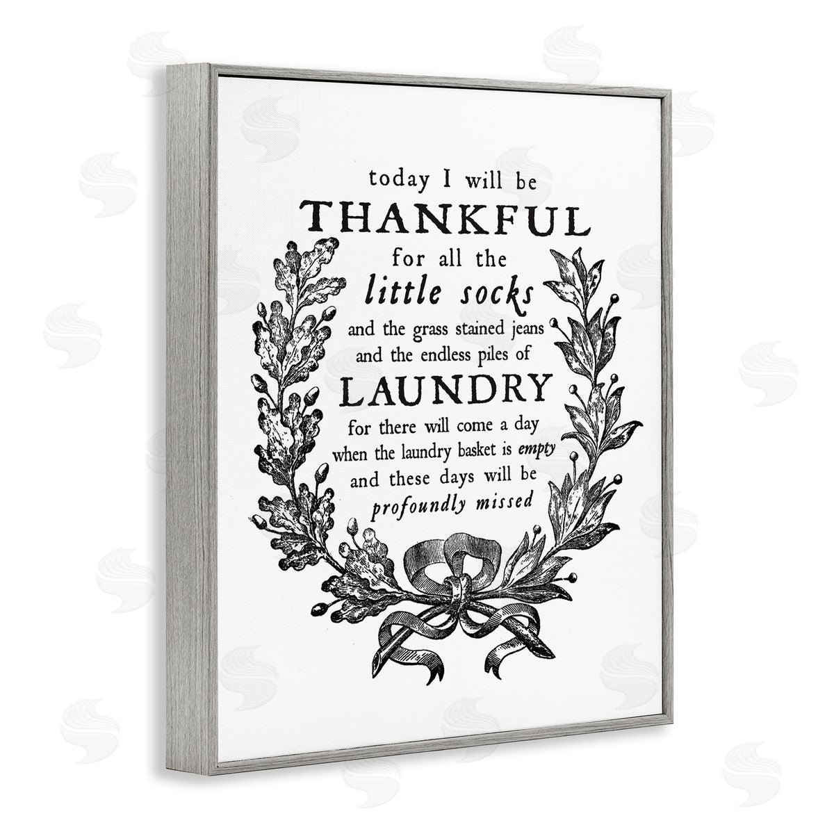 Lettered and Lined Thankful for Little Socks Family Laundry Sentiments