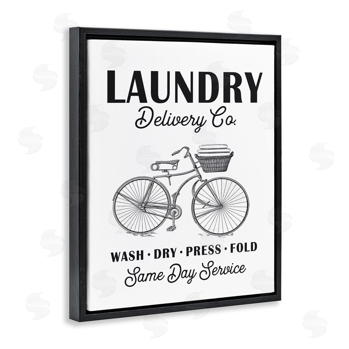 Lettered and Lined Laundry Delivery Co. Vintage Bicycle Towel Basket