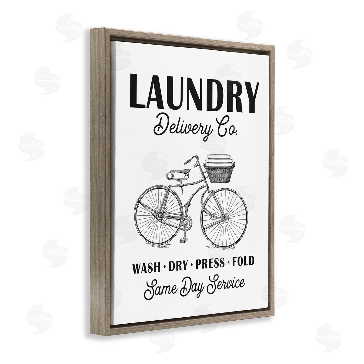 Lettered and Lined Laundry Delivery Co. Vintage Bicycle Towel Basket