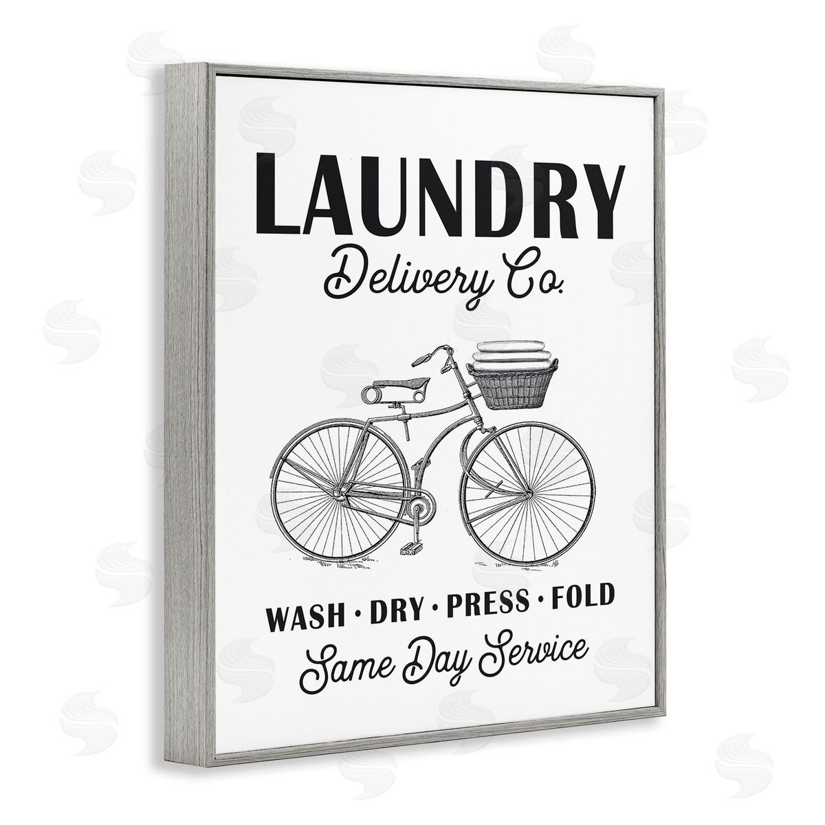 Lettered and Lined Laundry Delivery Co. Vintage Bicycle Towel Basket
