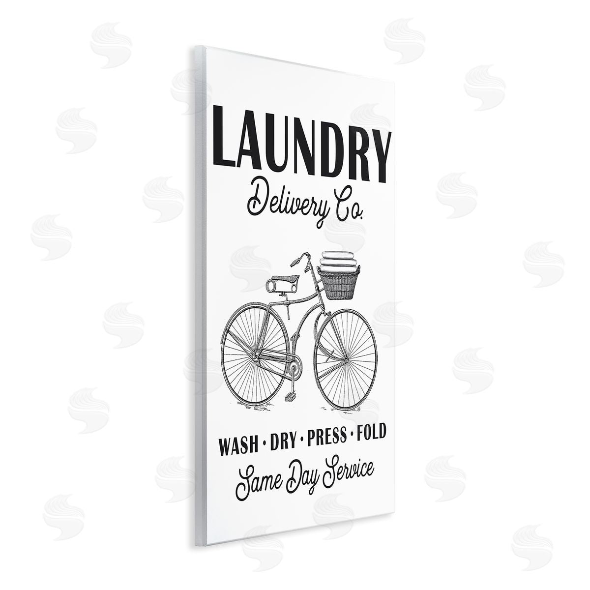 Lettered and Lined Laundry Delivery Co. Vintage Bicycle Towel Basket