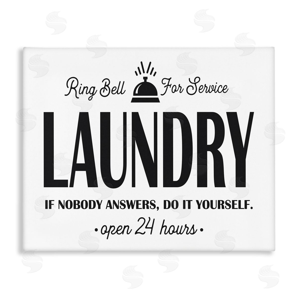 Lettered and Lined Ring Bell for Service Sign Sassy Laundry Phrase