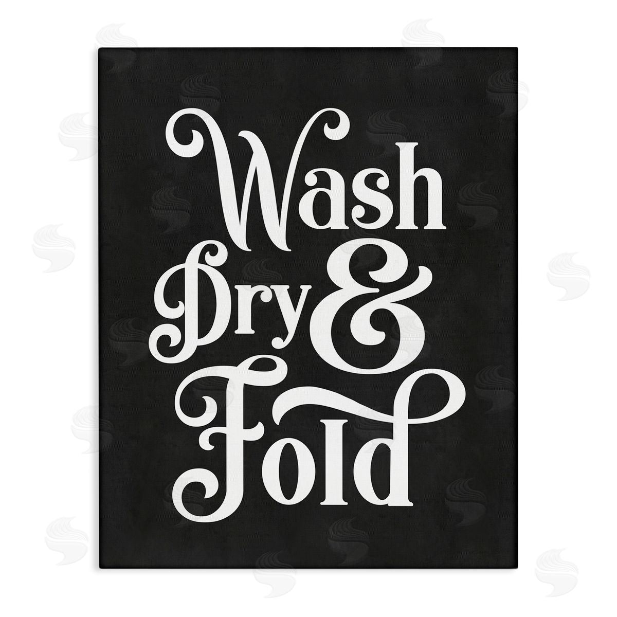 Lettered and Lined Wash Dry and Fold Vintage Typography Minimal Laundry