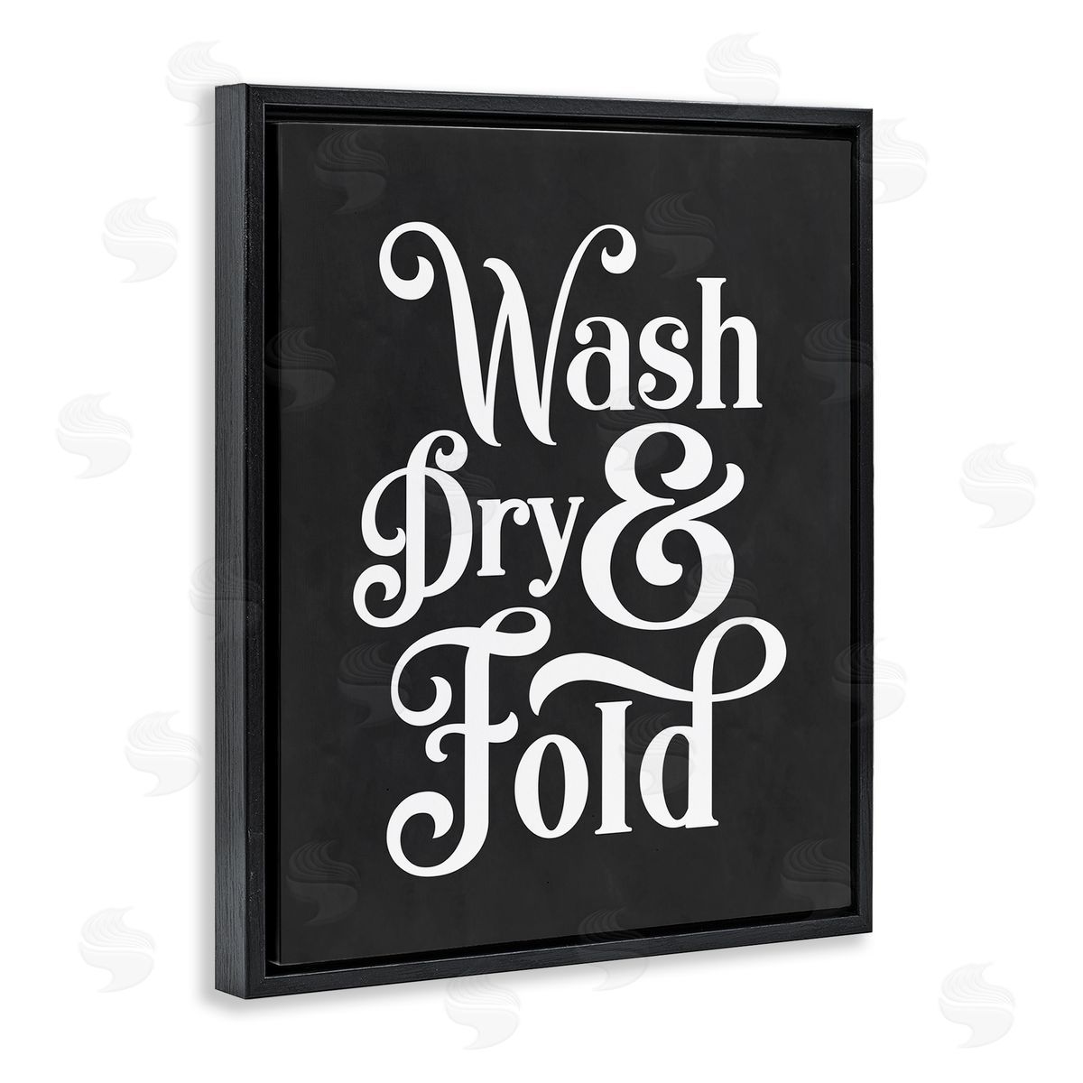 Lettered and Lined Wash Dry and Fold Vintage Typography Minimal Laundry