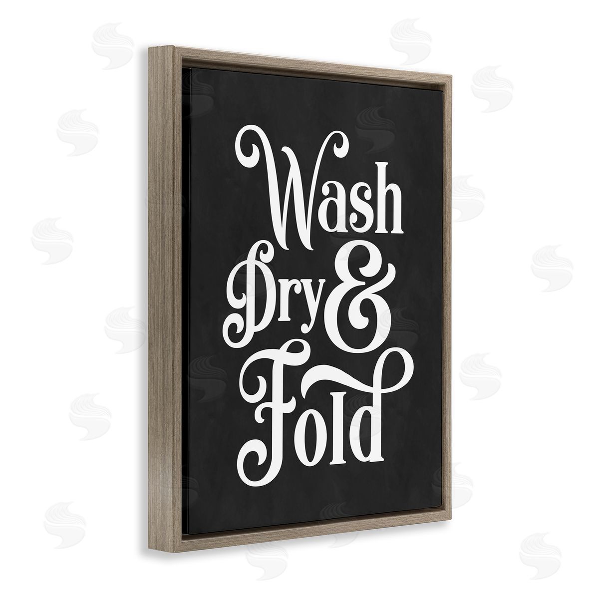 Lettered and Lined Wash Dry and Fold Vintage Typography Minimal Laundry
